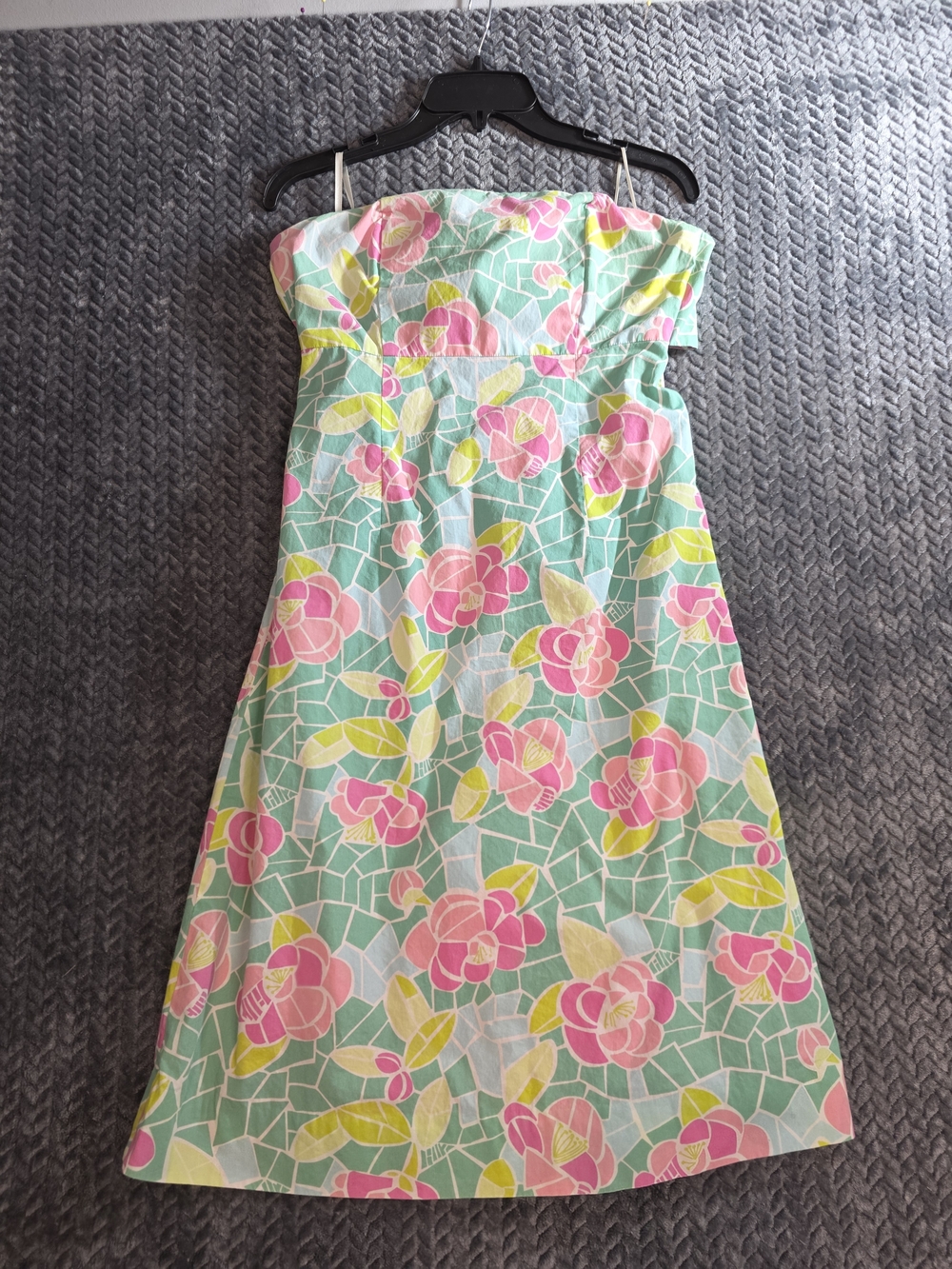 Lilly Pulitzer Strapless Floral Dress in Mint, Pink & Yellow Size 2 Beautiful